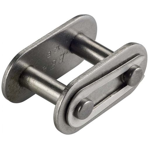 Ravna spojnica s oprugom, tip E, za valjkasti lanac od nehrđajućeg čelika Präzision, DIN 8187, ravni nosač, 1-redna | Valjkasti lanci zaštićeni od korozije