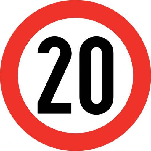 Prometni znak § 52/10a „Ograničenje brzine (dozvoljena maksimalna brzina)“ | Gradilišni prometni znakovi, Cestovni prometni znakovi