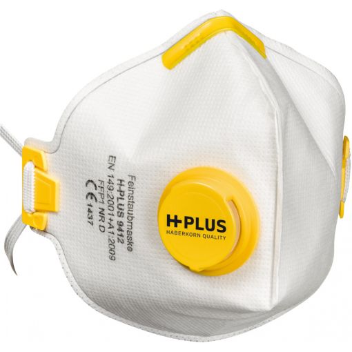 Maska za finu prašinu H-Plus Fold, s ventilom za izdisaj | Maske za finu prašinu