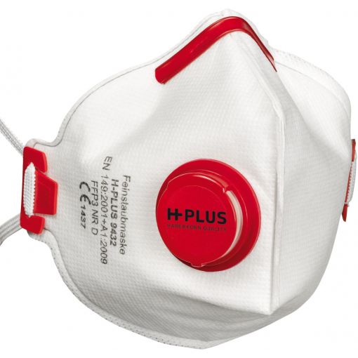Maska za finu prašinu H-Plus Fold FFP3, s ventilom za izdisanje | Maske za finu prašinu