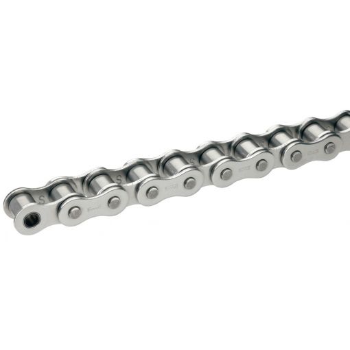 Valjkasti lanac od nehrđajućeg čelika IWIS® CF b.dry, DIN 8187, 1-redni, bez održavanja | Valjkasti lanci zaštićeni od korozije