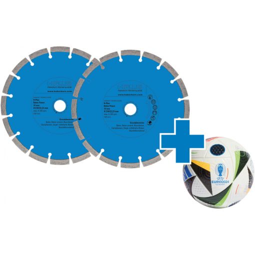 Set dijamantnih reznih ploča H-Plus Beton Power Ø 230 mm, uključujući Adidas nogometnu loptu Europsko nogometno prvenstvo 2024 | Rezne i brusne ploče